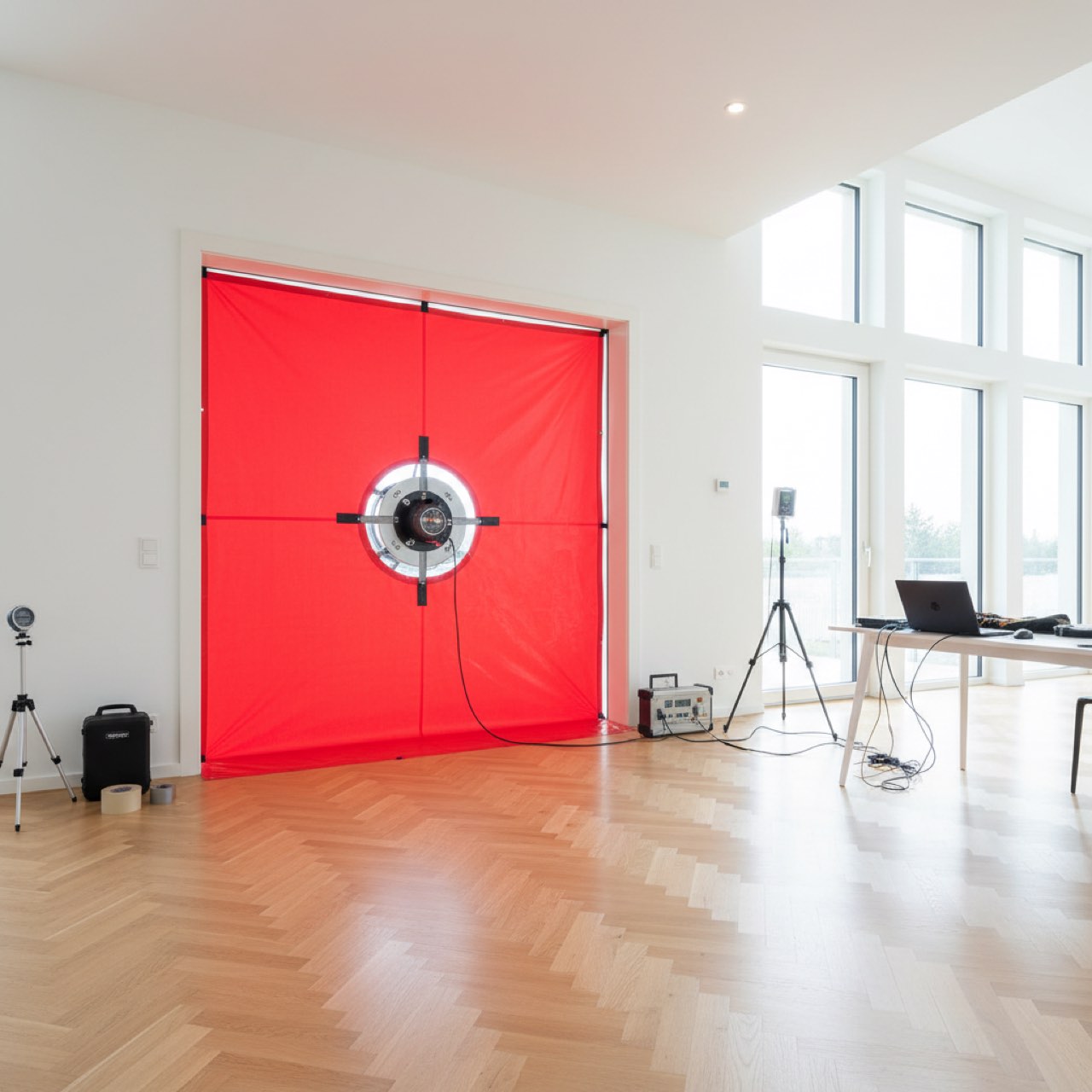 Blower-Door-Test: Ablauf, Grenzwerte und marktuebliche Kosten der Luftdichtheitspruefung